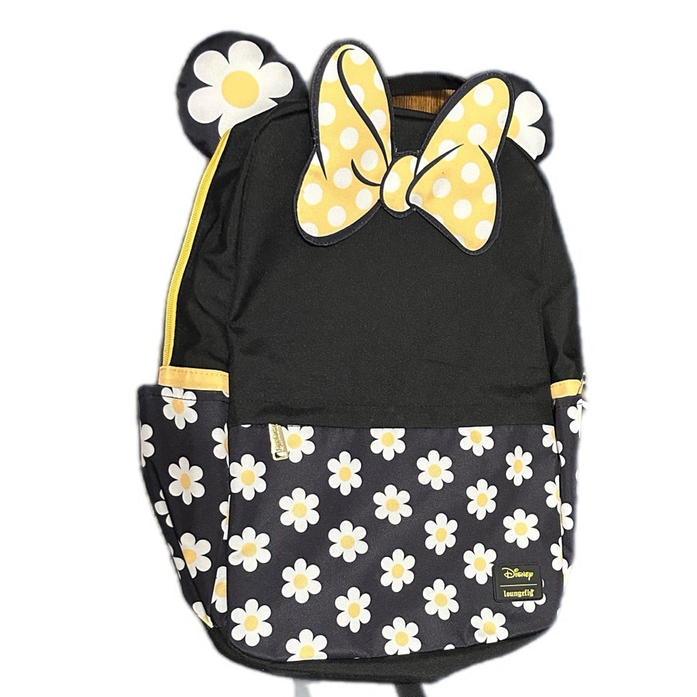 Loungefly Disney Minnie Mouse Flower Nylon Backpack - Picture 2 of 12